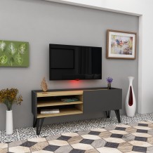 Έπιπλο tv Marca ανθρακί oak χρώμα μελαμίνη 120x33 1x49 5cm c458349 Έπιπλο tv Marca ανθρακί oak χρώμα μελαμίνη 120x33 1x49 5cm c458349