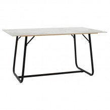 Τραπέζι Revello pakoworld sintered stone λευκό μαρμάρου-μαύρο 150x90x75εκ c458362 Τραπέζι Revello pakoworld sintered stone λευκό μαρμάρου-μαύρο 150x90x75εκ c458362