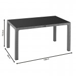 Τραπέζι Explore pakoworld με UV protection PP cappucino 150x90x73 5εκ c458434