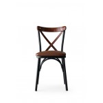 Καρέκλα Splendore καφέ χρώμα μέταλλο 42x42x84cm σετ 4τεμ c458537