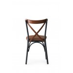 Καρέκλα Splendore καφέ χρώμα μέταλλο 42x42x84cm σετ 4τεμ c458537