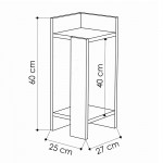 Κομοδίνο Immerse pakoworld σετ 2 τμχ λευκό 27x25x60εκ c458860