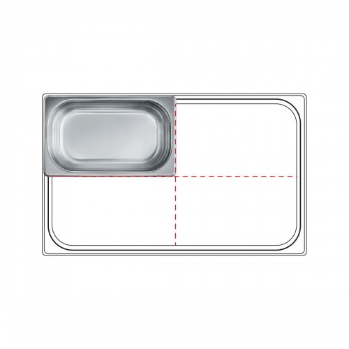 Σκεύος GN Gastronom inox 1 4 265x162x100mm - GN1410 c459002