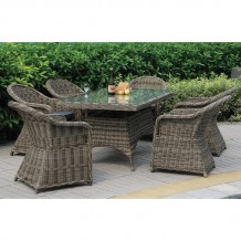 MONTANA Set Τραπεζαρία Κήπου 6 Πολυθρόνες Τραπέζι Αλουμίνιο- Wicker Grey Brown με Μαξιλάρια c459137 MONTANA Set Τραπεζαρία Κήπου 6 Πολυθρόνες Τραπέζι Αλουμίνιο- Wicker Grey Brown με Μαξιλάρια c459137