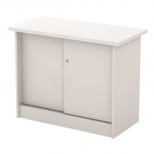 ΝΤΟΥΛΑΠΙ Γραφείου Πλαϊνό 2 Φύλλα Συρόμενα - 2 Ράφια Απόχρωση Άσπρο c459237