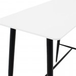 Tραπέζι μπαρ Harriet pakoworld MDF λευκό-μαύρο 120x60x105εκ c459258