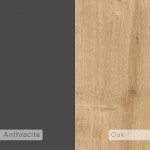 Κομοδίνο Immerse pakoworld σετ 2 τμχ oak-ανθρακί 27x25x60εκ c459590