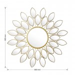 Καθρέπτης Flower pakoworld χρυσό 83x2 5x83εκ c459757