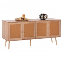 ΜΠΟΥΦΕΣ COLM HM9440 11 ΜΕΛΑΜΙΝΗΣ ΣΥΝΘΕΤΙΚΟ RATTAN ΣΤΙΣ 4 ΠΟΡΤΕΣ 160x39 5x71Yεκ c460014