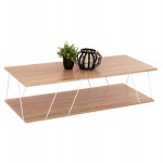 ΤΡΑΠΕΖΙ ΣΑΛΟΝΙΟΥ TARS HM8927 14 SONOMA ΜΕ ΛΕΥΚΕΣ ΜΕΤΑΛΛΙΚΕΣ ΒΕΡΓΕΣ 120Χ50Χ30Yεκ c460022