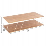 ΤΡΑΠΕΖΙ ΣΑΛΟΝΙΟΥ TARS HM8927 14 SONOMA ΜΕ ΛΕΥΚΕΣ ΜΕΤΑΛΛΙΚΕΣ ΒΕΡΓΕΣ 120Χ50Χ30Yεκ c460022