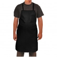 Ποδιά μπροστέλα 65xΥ90cm πάνινη με τσέπη Μαύρη c460044