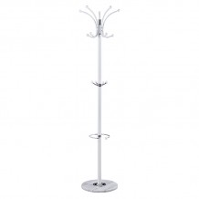 Καλόγερος ρούχων Nicolo pakoworld μέταλλο λευκό Φ37x175εκ c460077