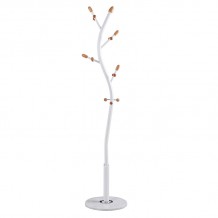 Καλόγερος ρούχων Sergio pakoworld μέταλλο λευκό-φυσικό Φ37x171εκ c460080