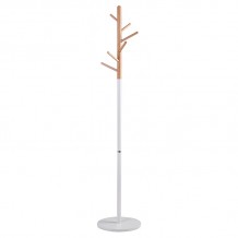 Καλόγερος ρούχων Marianna pakoworld μέταλλο λευκό-φυσικό Φ37x169εκ c460082