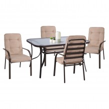 ΣΕΤ ΤΡΑΠΕΖΑΡΙΑΣ ΕΞΩΤ ΧΩΡΟΥ HM11880 ΜΕΤΑΛΛΙΚΟ 5ΤΜΧ ΚΑΦΕ-ΜΠΕΖ c460088