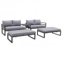ORBEA Set Καθιστικό Κήπου ALU Ανθρακί Καναπές 4Θ 2 Πάγκοι Τραπέζι Μαξιλάρι Γκρι Σκούρο c460171 ORBEA Set Καθιστικό Κήπου ALU Ανθρακί Καναπές 4Θ 2 Πάγκοι Τραπέζι Μαξιλάρι Γκρι Σκούρο c460171