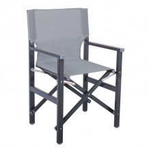 Σκηνοθέτη Πολυθρόνα Αλουμίνιο Ανθρακί 1 2mm Textilene Γκρι Μονοκόμματο Πτυσσόμενη SET 4τμχ c460176