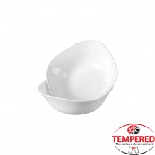 Σαλατιέρα Μπωλ Οπαλίνης Ορθογώνια 21x21cm Λευκό Tempered Σειρά Paros - Σετ 12 c460688