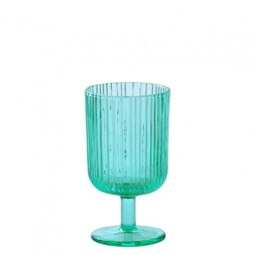 Γυάλινο ποτήρι με πόδι 28cl EVENT φ8x14 2cm γαλαζοπράσινο - Σετ 12 c460691
