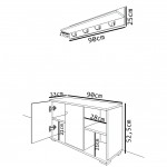 Έπιπλο Εισόδου FURAHA Καρυδί Μοριοσανίδα 90x33x52 2cm c460877