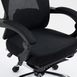 Καρέκλα γραφείου διευθυντή με υποπόδιο Titan pakoworld Premium Quality ύφασμα-mesh χρώμα μαύρο c461086
