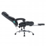 Καρέκλα γραφείου διευθυντή Thrive pakoworld Premium Quality μηχανισμός massage-θερμαινόμενη πλάτη pu μαύρο c461087