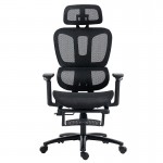 Καρέκλα γραφείου διευθυντή με υποπόδιο Verdant pakoworld Premium Quality mesh χρώμα μαύρο c461093