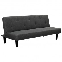 Καναπές-κρεβάτι Breathe pakoworld 2θέσιος ύφασμα ανθρακί 167x77x73εκ c461153