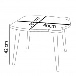 Τραπεζάκι Παιδικό AMAHLE Με Κάθισμα Μπλε MDF Ξύλο 46x50x42cm c461192