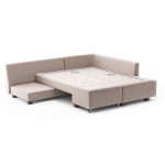 Γωνιακός καναπές κρεβάτι PWF-0517 pakoworld αριστερή γωνία ύφασμα κρεμ-καρυδί 282x206x85εκ c461502