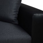 ΚΑΝΑΠΕΣ ΓΩΝΙΑ ΚΡΕΒΑΤΙ WAYNE 220x146x86Υεκ HM3028 01 ΓΚΡΙ ΜΕ ΜΑΥΡΟ PU c461646