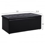 ΣΚΑΜΠΟ PU ΜΕ ΑΠΟΘΗΚΕΥΤΙΚΟ ΧΩΡΟ TRISCUBE ΜΑΥΡΟ HM223 01 121x51 5x50Υ εκ c461647