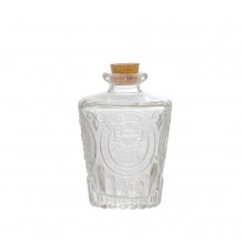 Καραφάκι γυάλινο 15cl σκαλιστό ΑΝΤΙΚ με πώμα φελλού - Σετ 4 c461677