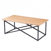 ΤΡΑΠΕΖΙ ΣΑΛΟΝΙΟΥ HM9469 01 MDF ΜΕ ΚΑΠΛΑΜΑ ΞΥΛΟΥ ΣΕ ΦΥΣΙΚΟ ΣΤΥΛ ΡΟΥΣΤΙΚ 120x60x45 5Yεκ c462217