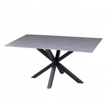 ΤΡΑΠΕΖΙ ΣΑΛΟΝΙΟΥ HM9470 05 GREY MARBLE-ΜΑΥΡΗ ΜΕΤΑΛ ΒΑΣΗ 120x60x45 5Yεκ c462221