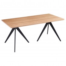 ΤΡΑΠΕΖΙ ΤΡΑΠΕΖΑΡΙΑΣ HM9451 03 ΜΕ ΚΑΠΛΑΜΑ ΦΡΑΞΟΥ ΣΕ ΦΥΣΙΚΟ ΣΤΥΛ ΡΟΥΣΤΙΚ 180x90x75Υεκ c462230