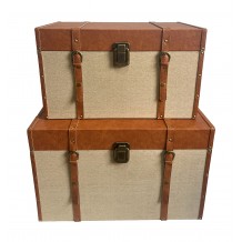 RIND ΜΠΑΟΥΛΟ SET 2ΤΜΧ ΜΠΕΖ ΚΑΦΕ 64 56x40 34xH40 32cm c462254