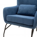 Πολυθρόνα - μπερζέρα Rimbo pakoworld με ύφασμα μπλε 66x81x102εκ c462302