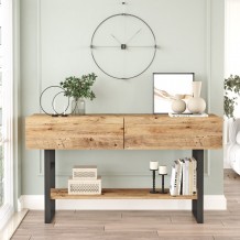Κονσόλα Semplice χρώμα Atlantic Pine μαύρο 138 8x43x75 7cm c462449 Κονσόλα Semplice χρώμα Atlantic Pine μαύρο 138 8x43x75 7cm c462449