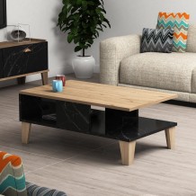 Τραπεζάκι σαλονιού Famiglia oak marble 90x54x35 6cm c462453 Τραπεζάκι σαλονιού Famiglia oak marble 90x54x35 6cm c462453