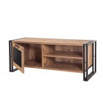 Έπιπλο τηλεόρασης COSMO Atlantic Pine μαύρο μελαμίνη 130x45x50cm c462475