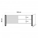 Έπιπλο τηλεόρασης COSMO Atlantic Pine μαύρο μελαμίνη 130x45x50cm c462475