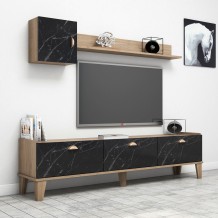 Έπιπλο τηλεόρασης Famiglia oak marble μελαμίνη 178x44 8x34 6cm c462476 Έπιπλο τηλεόρασης Famiglia oak marble μελαμίνη 178x44 8x34 6cm c462476
