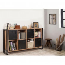Μπουφέ Cosmo Atlantic Pine μαύρο χρώμα 164x35x89cm c462539 Μπουφέ Cosmo Atlantic Pine μαύρο χρώμα 164x35x89cm c462539