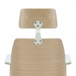 Καρέκλα γραφείου διευθυντή Fern pakoworld PU λευκό-ξύλο φυσικό c462543