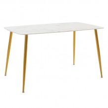 Τραπέζι Paris pakoworld οβάλ γυαλί 8mm λευκό μαρμάρου-χρυσό 150x80x75εκ c462643 Τραπέζι Paris pakoworld οβάλ γυαλί 8mm λευκό μαρμάρου-χρυσό 150x80x75εκ c462643