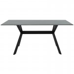 Τραπέζι Olivet pakoworld sintered stone μαύρο μαρμάρου-μαύρο 180x90x75εκ c462645