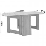 Τραπέζι Nadine pakoworld πολυμορφικό-επεκτεινόμενο χρώμα λευκό μαρμάρου 160x80x76 5εκ c462998