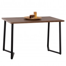 ΤΡΑΠΕΖΙ ΤΡΑΠΕΖΑΡΙΑΣ JAY HM9531 MDF ΚΑΡΥΔΙ-ΜΑΥΡA ΜΕΤΑΛΛΙΚΑ ΠΟΔΙΑ 120x70x76Υεκ c463179